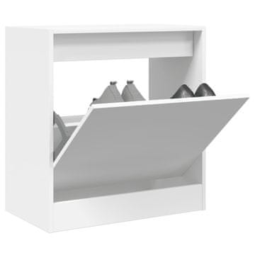 Vidaxl Ormarić za cipele Bijeli 60x34x63,5 cm Materijal na bazi drveta