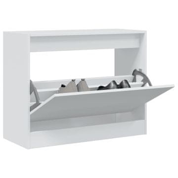 Vidaxl Ormarić za cipele Bijeli 80x34x63 cm Materijal na bazi drveta