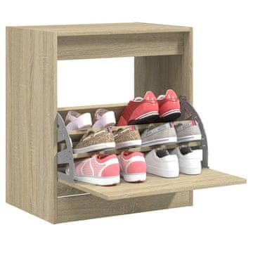 Vidaxl Ormarić za cipele Sonoma hrast 60x42x69 cm Materijal na bazi drveta