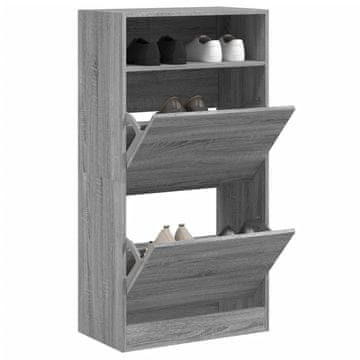 Vidaxl Ormarić za cipele, sivi hrast sonoma, 60x34x116 cm
