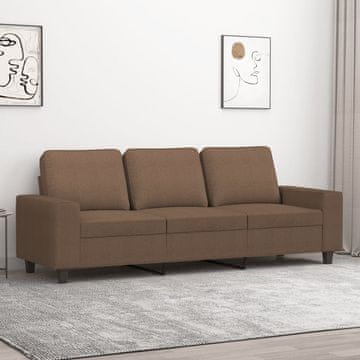 Vidaxl Trosjed, Smeđa, 180 cm, Presvučena tkaninom