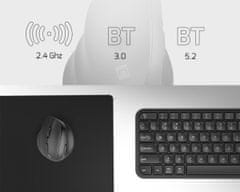 Natec CRAKE 2 vertikalni bežični miš, 2400DPI, Bluetooth, za ljevoruke korisnike