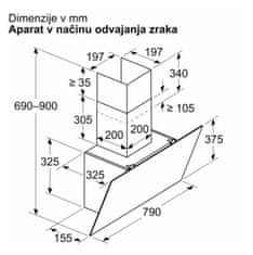 Bosch Serie 2 DWK85DK60 zidna napa, crno staklo