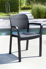 KETER Elegantan Grafitni Naslonjač Samanna - Otpornost i Udobnost Kombinirani