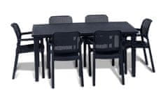 KETER Elegantan Grafitni Naslonjač Samanna - Otpornost i Udobnost Kombinirani