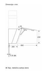 Bosch Serie 6 DWK81AN20 zidna napa, 80 cm, bijelo staklo