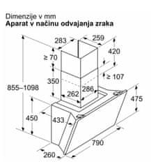 Bosch Serie 6 DWK81AN20 zidna napa, 80 cm, bijelo staklo