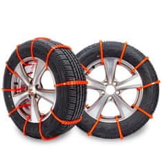 Netscroll 10‑djelni set univerzalnih protukliznih vezica za pneumatike, vezice za auto protiv klizanja, za snijeg, led i blato, višekratne, za osobna vozila, snežne verige set, SkidStop.