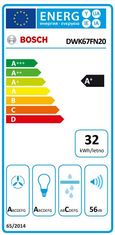 Bosch Serie 4 DWK67FN20 zidna napa, 60 cm, bijelo staklo