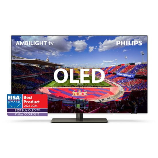 Philips 55OLED818/12 4K UHD OLED televizor, AMBILIGHT tv , Google TV, 120 Hz