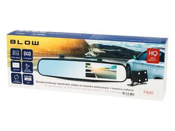 Blow BLOW BLACKBOX DVR F600 Dashcam, Crna, Full HD, 2 kamere