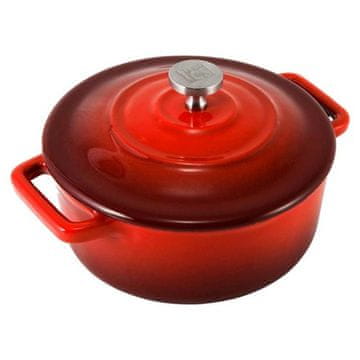 CS Solingen Posuda za posluživanje i pečenje CS-075965 lijevano željezo Xanten 13 x 10 cm crveni