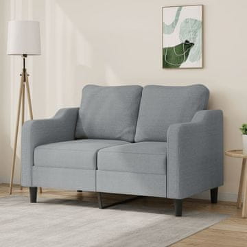 Vidaxl Dvosjed Kauč Svijetlo siv 120 cm Presvlaka od tkanine