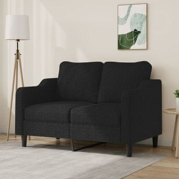 Vidaxl Dvosjed, crna, 120 cm, presvučena tkaninom
