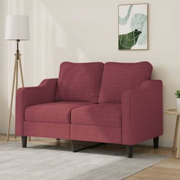 Vidaxl Dvosjed Kauč Vino Crvena 120 cm Presvlaka od tkanine