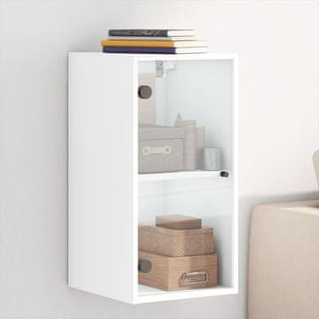 Vidaxl Zidni ormarić sa staklenim vratima bijeli 35x37x68,5 cm