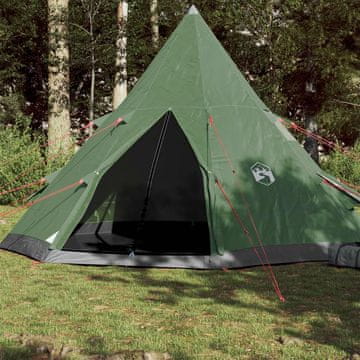 Vidaxl Šator, Tipi, za 4 osobe, zeleni, vodootporni