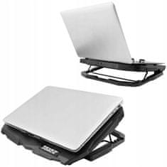 Dexxer LED crvena hladnjaka za laptop 4x ventilator 2x USB