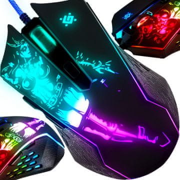 Dexxer Optički USB miš za igranje 3200DPI LED RGB