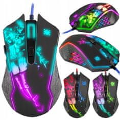 Dexxer Optički USB miš za igranje 3200DPI LED RGB
