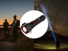 Bailong 3v1 taktički aku. Vodio alu. Ručna svjetiljka Zoom čekić + PowerBank