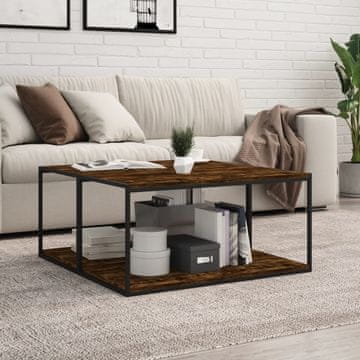 Vidaxl Zidne police, 4 kom, dimljeni hrast, 80x40x1,5 cm