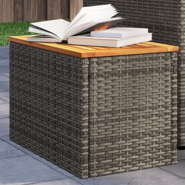 Vidaxl Vrtni stolovi, set od 2, sivi, 55x34x37 cm