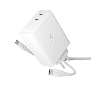 EPICO mrežni punjač GaN s 2m kabela, 100W, USB-C, bijela (9915101100185)