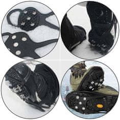Netscroll 2 para univerzalnih dereza za cipele i čizme, protiv klizanja, s 10 čeličnih šiljaka, dereze za snijeg, led, planinarenje i zimske uvjete, Crampons.
