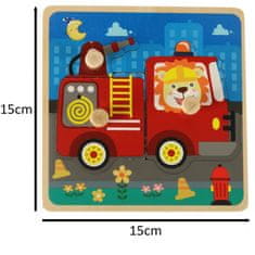 Ikonka Aga Drvene Puzzle Vatrogasna postrojba
