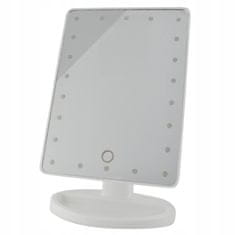 Malatec 22 LED osvijetljeno kozmetičko ogledalo rotirajući USB bijeli