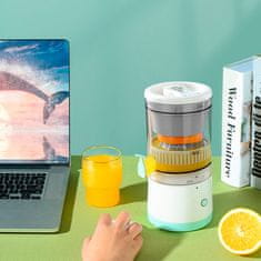 Netscroll Prijenosni sokovnik i cjedilo za citruse i voće, USB punjenje, brzo cijeđenje, lako čišćenje, 400 ml kapacitet, ProJuicer