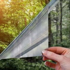 Netscroll Samoljepljiva zrcalna folija za prozore i vrata, zaštita od pogleda, UV zraka i zagrijavanja, jednostavna montaža, MirrorFoil