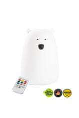 Rabbit&Friends meko svjetlo, medo s daljinskim upravljačem, bijeli, USB-C