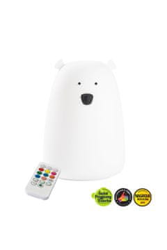 Rabbit&Friends meko svjetlo, medo s daljinskim upravljačem, bijeli, USB-C