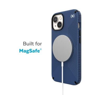 Speck Presidio2 Grip MagSafe - Protuklizna maskica za iPhone 14 Plus (Primorsko plava / Crna / Bijela)