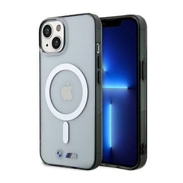 Bmw srebrni prsten MagSafe - maskica za iPhone 14 (prozirna)