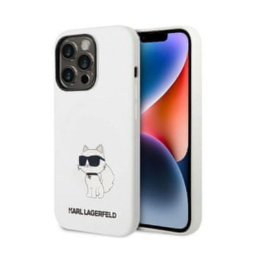 Karl Lagerfeld silikonska NFT Choupette maskica za iPhone 14 Pro Max (bijela)