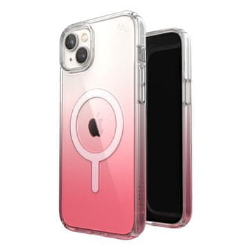 Speck Presidio Perfect-Clear + Ombre + MagSafe - maskica za iPhone 15 Plus / 14 Plus s MICROBAN premazom (prozirna / vintage ružičasta)
