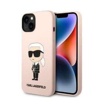 Karl Lagerfeld silikonska NFT Ikonik maskica za iPhone 14 Plus (roza)