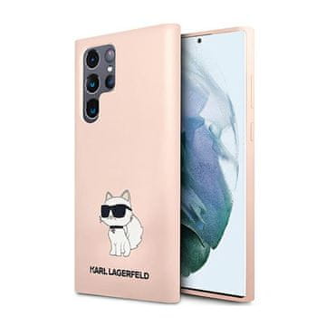 Karl Lagerfeld silikonska NFT Choupette maskica - Samsung Galaxy S23 Ultra (roza)