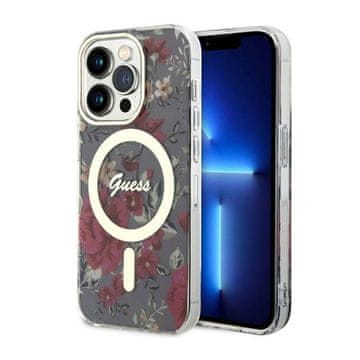 Guess Flower MagSafe - maskica za iPhone 14 Pro (zelena)