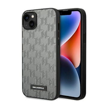 Karl Lagerfeld Saffiano Mono Metal Logo - Futrola za iPhone 14 Plus (Siva)