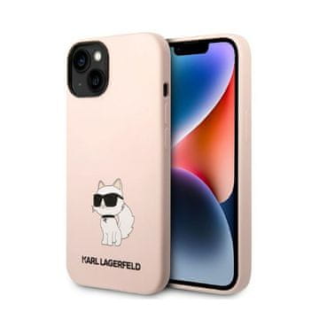 Karl Lagerfeld silikonska NFT Choupette maskica za iPhone 14 Plus (roza)