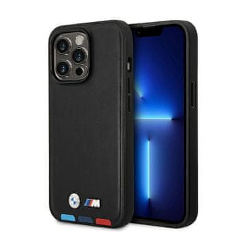 Bmw kožna maska Hot Stamp Tricolor MagSafe - iPhone 14 Pro (crna)