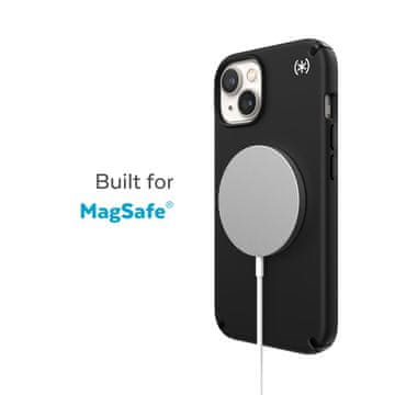 Speck Presidio2 Pro MagSafe - Antibakterijska maskica za iPhone 15 Plus / 14 Plus (crna / crna / bijela)