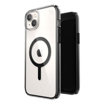 Speck Presidio Perfect-Clear s Impact Geometry + MagSafe - maskica za iPhone 15 Plus / 14 Plus s MICROBAN premazom (prozirna / crna)