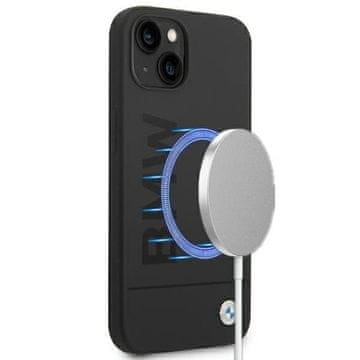 Bmw Silikonska maskica s potpisom i Magsafe logotipom - iPhone 14 Plus (crna)