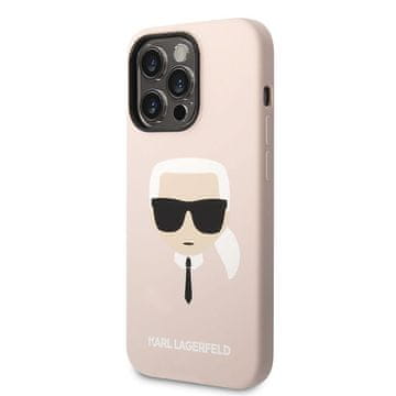 Karl Lagerfeld silikonska Ikonik Karl`s Head MagSafe maskica - iPhone 14 Pro Max (roza)