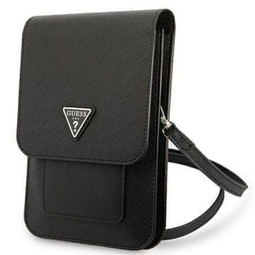 Guess Guess Saffiano Triangle torbica za mobitel - Crna